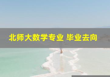 北师大数学专业 毕业去向